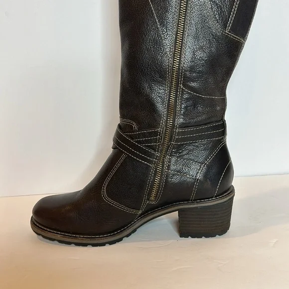 LLBean women’s Deerfield knee high leather dark brown boots. Size 8.5 - Picture 7 of 15